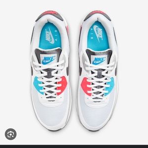 Airmax 90 chlorine blue, fusion red